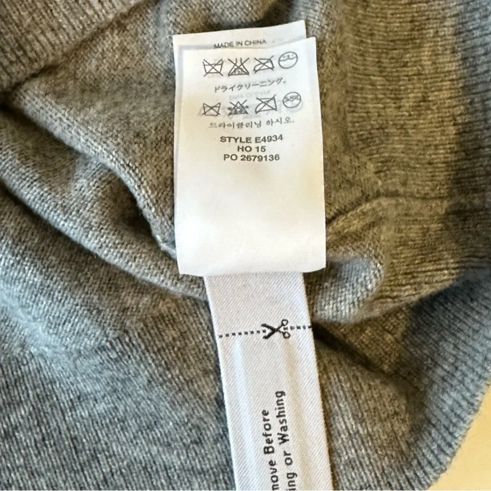 J Crew Women's Opal Embellished Crew Neck Sweater Top Gray EUC Size Small